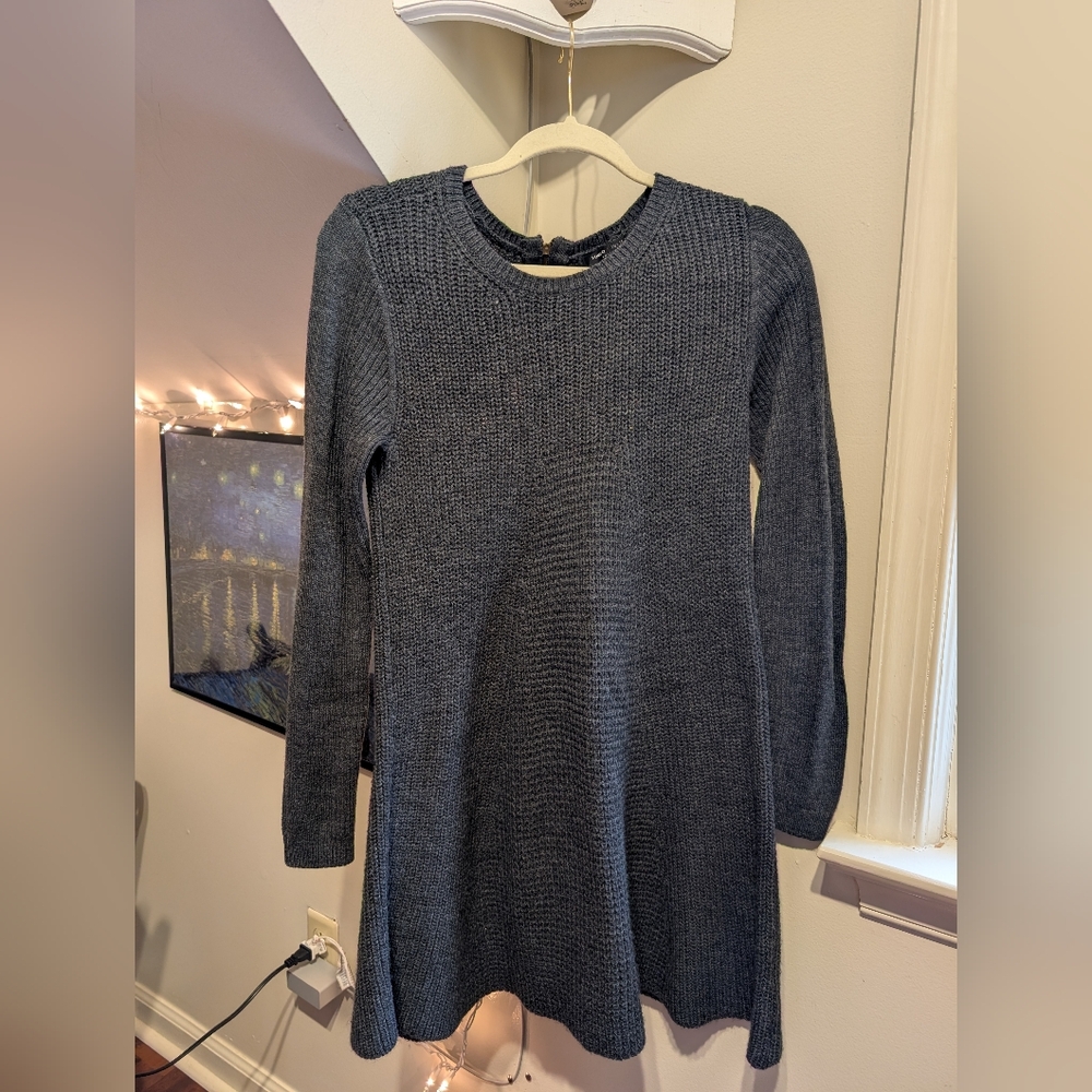 Romeo & Juliet Couture Knit Charcoal Long Sleeve Dress